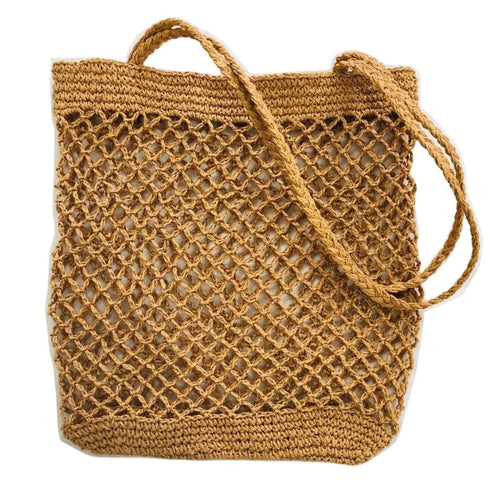 handmade natural biodegradable raffia paper tote handbag wholesale