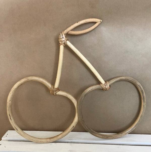 handmade rattan wall art - cherries