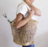 handmade natural raffia shopping beach market tote handbag