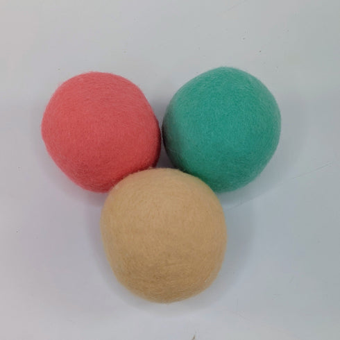 Wool Dryer Balls (Set of 3) | X-Large, Multicolour