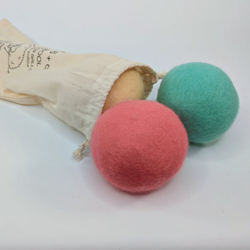 Wool Dryer Balls (Set of 3) | X-Large, Multicolour