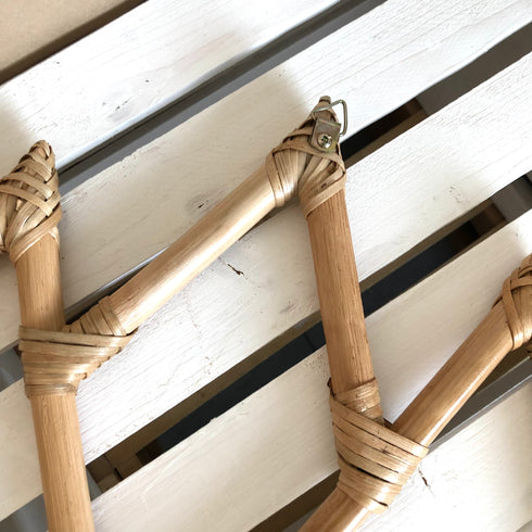 rattan wall art - mountains