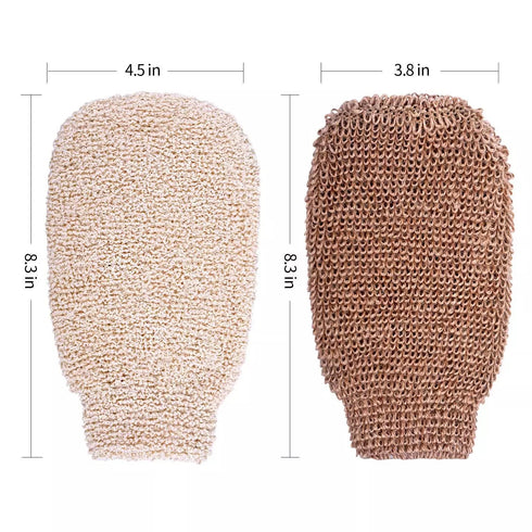 bath hemp fiber body exfoliating scrubber glove wholesale