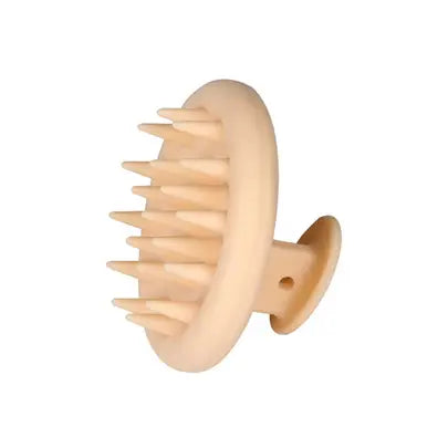 round handheld silicone scalp massager