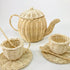 handmade white natural rattan tea set pretend boho toy