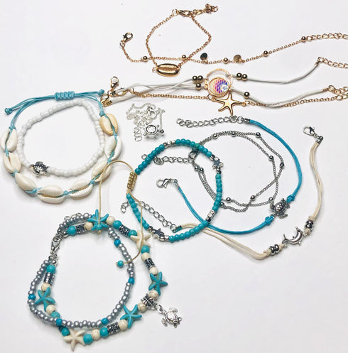 sea beach themed jewelry bracelets/anklets