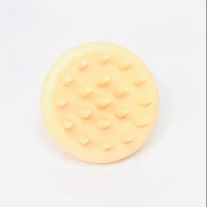 round handheld silicone scalp massager