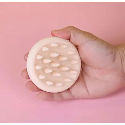 round handheld silicone scalp massager