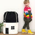 monochromic canvas drawstring toy storage bag