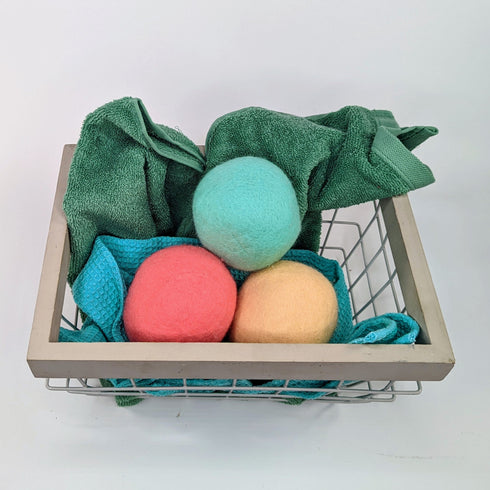 Wool Dryer Balls (Set of 3) | X-Large, Multicolour