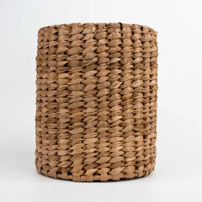 seagrass woven wastebasket