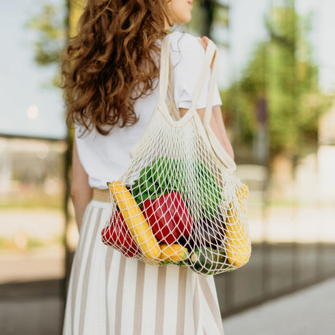Mesh Cotton Reusable Shopping Bags