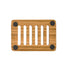 slatted bamboo soap dish - rectangular