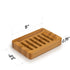 slatted bamboo soap dish - rectangular