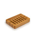 slatted bamboo soap dish - rectangular