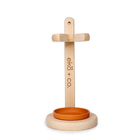 Wooden Bathroom Toilet Bowl Brush and Holder