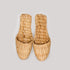 woven natural straw slippers