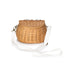 small wicker bike basket with lid - rattan backpack for kids