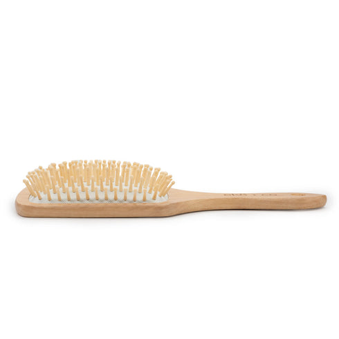 wooden hair brush - bamboo bristles