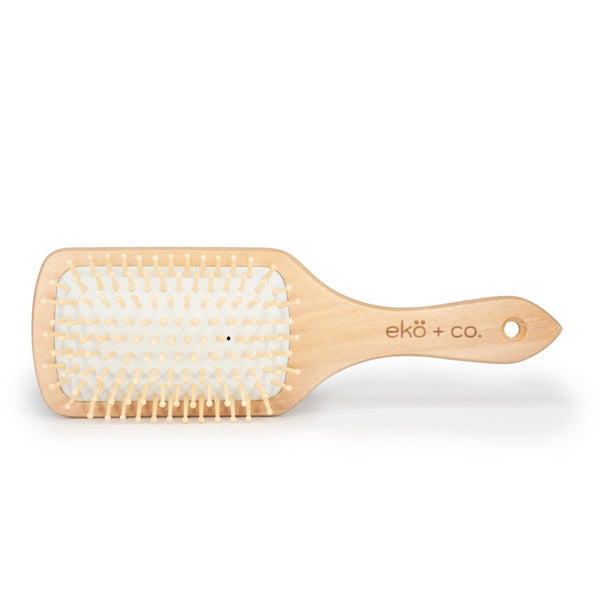 wooden hair brush - bamboo bristles