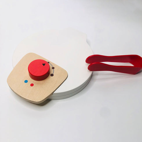 wooden toy waffle maker pretend play
