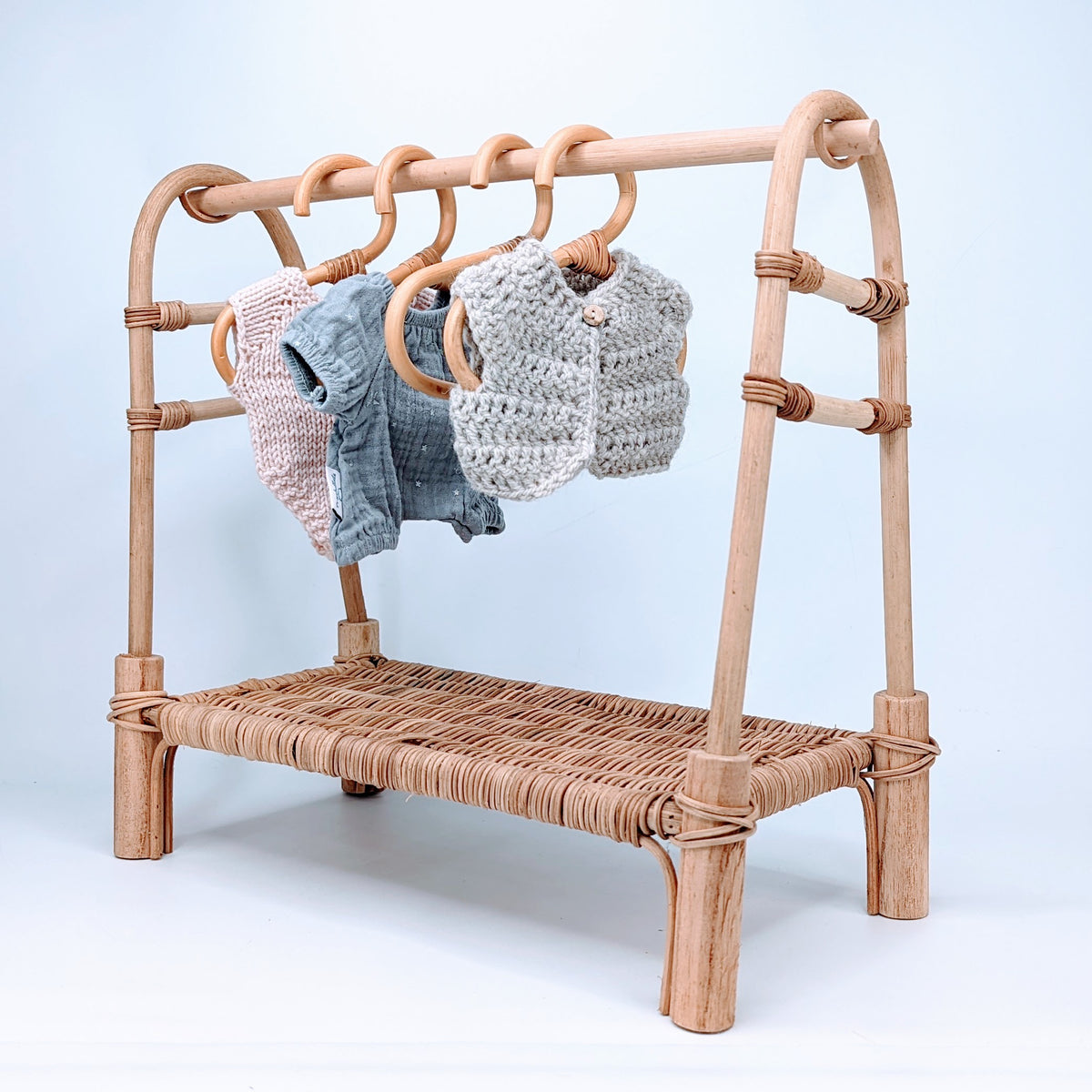handmade doll rattan clothes rack – GreenWave Ent.